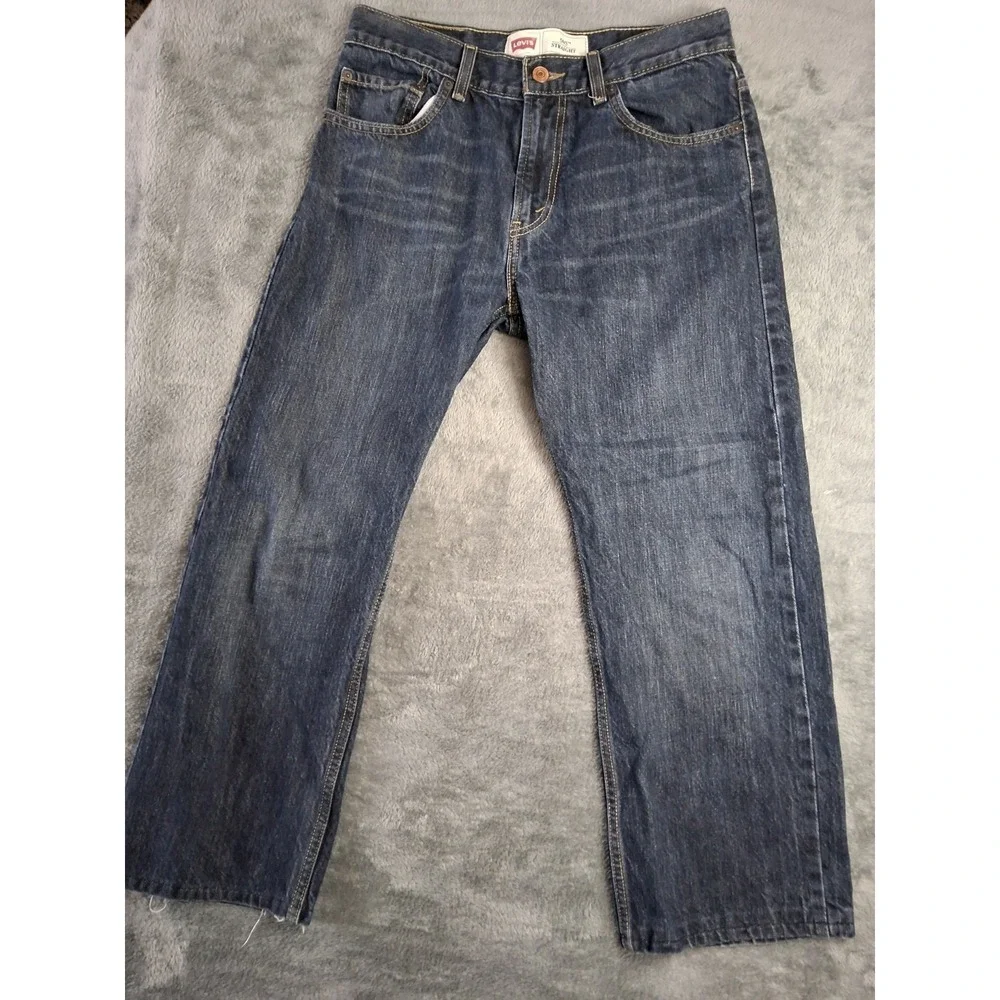 Levis 505 Regular Jeans Boys 30x30‎ 20 Reg Dark Blue Straight Leg.